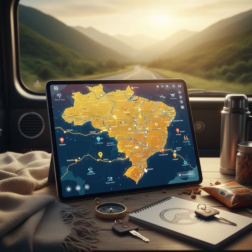 Imagem sobre car trip planning map, route planning software
